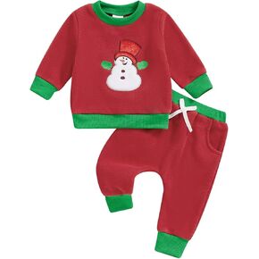 Baby Boy Christmas Outfit Cute Merry And Bright Sweatshirt Drawstring Long Pants Toddler Fall Winter Clothes