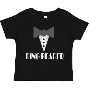 inktastic Ring Bearer Mock Tux Tuxedo Toddler T-Shirt