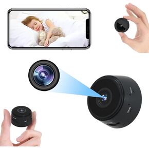 Mini Camera Spy Hidden Camera with Video Nanny Cam hidden Wireless Camera, 1080P Home Security Surveillance Cameras with Motion Detection, Night Vision