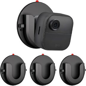 iTODOS 3 Pack Blink Camera Adhesive Wall Mount Bracket for Blink Mini/Mini 2 /Blink Outdoor 4 /Blink XT3/Blink Indoor Cameras, VHB Stick On,No Drilling Mounting Bracket for Blink Cameras(Black)