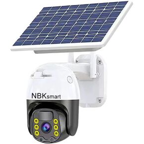 Solar Security Camera, Wireless Outdoor, Continuous Power, No Monthly Fee, 2.4 GHz Wi-fi, 2Way Audio/Video, IP65 Weatherproof, Al Detection, Night Vision, Solar Powered Cam