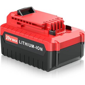 Upgraded 6.0Ah PCC685L 20V MAX Battery Replacement for Porter Cable Lithium Ion Battery Compatible with Porter Cable 20V Cordless Power Tools Battery PCC680L PCC681L PCC682L PCC685LP PCC660B (Red)