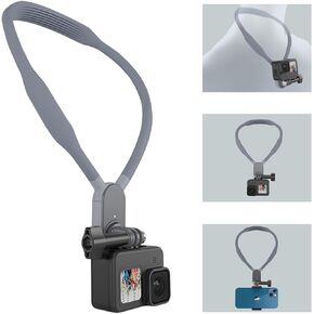 Magnetic Neck Mount for GoPro Hero 13 12 11 10 9 8 Black MAX, Quick Release Flexible Neck Mount POV Holder Neck Strap Mount for DJI Osmo Pocket 3/Action 4, for Insta360 X4 X3 ONE X2