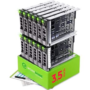 WORKDONE 3.5 inch Hard Drive Caddy Tray Compatible for Dell PowerEdge Servers - SAS SATA HDD Adapter Sled - Handle Busy Schedule - Easy Setup with Detailed Manual - Your Saved Time is Priceless in Saudi Arabia