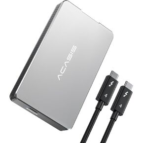 ACASIS Tool-free 40Gbps M.2 NVMe SSD Enclosure for M1 M2 Pro/Max, Updated Smooth Anti-scratch Aluminum Alloy NVMe Enclosure, Compatible with USB4/3.2/3.1/3.0/2.0, Support Up to 8TB Size 2280 M&B+M-Key
