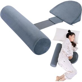 HOMBYS Side Sleep Pregnancy Wedge Pillow with Back Support Roll Pillow, Foam Side Sleep Position Training Pillow Maternity Pillows Multifunctional Roll Pillow Prevent You from Back Sleep Position