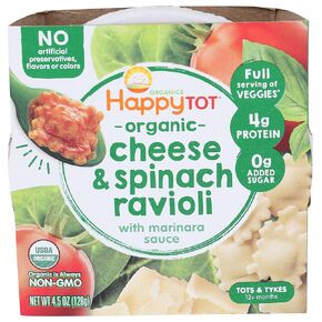Happy Tot Organic Ravioli Love My Veggies Bowl, 4.5 OZ