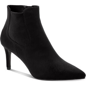 Alfani Womens Jacklynne Leather Pointed Toe Booties Black 6 Medium (B,M)