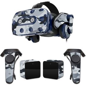 MightySkins Skin Compatible with HTC Vive Pro VR Headset - Gray Camouflage | Protective, Durable, and Unique Vinyl Decal wrap Cover | Easy to Apply, Remove, and Change Styles | Made in The USA