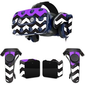 MightySkins Skin Compatible with HTC Vive Pro VR Headset - Purple Chevron | Protective, Durable, and Unique Vinyl Decal wrap Cover | Easy to Apply, Remove, and Change Styles | Made in The USA