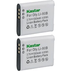 Kastar Battery (2-Pack) for Olympus LI-90B, LI-92B, UC-90 Work with Olympus SH-1, SH-50 iHS, SH-60, SP-100, SP-100EE, Tough TG-1 iHS, Tough TG-2 iHS, Tough TG-3, XZ-2 iHS Cameras