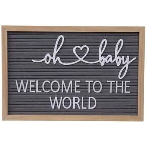 Oh Baby Felt Letter Board Wall Nursery Kids Room Home Decoration