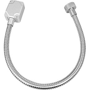 Seco-Larm SD-969-M18/S Enforcer Gate Lock Armored Door Cord, Silver; Surface-Mounted; 18" Long; Stainless-Steel; Compatible with E-942FC-600, E-942FC-1300, E-946FC-600Q, and E-946FC-1K2Q Locks