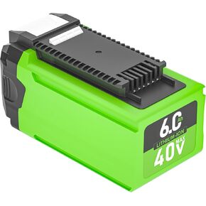 40V 6.0Ah 29472 Lithium-ion Battery Replacement for Greenworks 29472 29462 29482 29463 29252 20202 22262 25312 21242 Battery,Compatible with Greenworks 40V G-MAX Power Tools