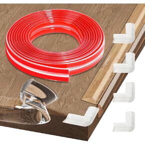 Clear Corner Protectors - 10Ft Furniture Safety Bumpers for Baby Proofing - Strong Adhesive, Soft Edge Guards