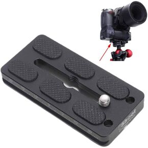 iShoot 8cm Quick Release Plate for Large Camera Body with Battery Grip, Compatible with Canon EOS 1D 1Ds 1DX Series, Nikon D1 D2 D3 D4 D5 D6 Series and Arca Swiss Fit Tripod Fluid Ball Head Clamp