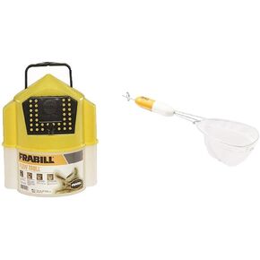 Frabill Flow Troll Bait Container, 6-Quart, Yellow/White