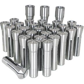 GXYWADY 1/32-1 Inch R8 Collet Female Thread 7/16-20 for Various R8 Mill Spindle Taper Holes 29 Pcs