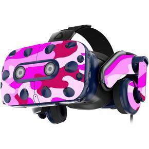 MightySkins Skin Compatible with HTC Vive Pro VR Headset - Pink Camo | Protective, Durable, and Unique Vinyl Decal wrap Cover | Easy to Apply, Remove, and Change Styles | Made in The USA
