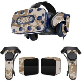 MightySkins Skin Compatible with HTC Vive Pro VR Headset - Desert Camo | Protective, Durable, and Unique Vinyl Decal wrap Cover | Easy to Apply, Remove, and Change Styles | Made in The USA