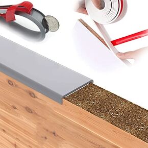 U-Shape Edge Banding, Soft Silica Gel Self Adhesive Edge Banding, 120In Corner and Edge Bumper Guards, Collapsible Edge Protector, for Cabinet Repair, Single-Board Protection (3/5" x 118"Grey)