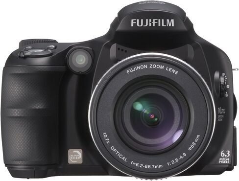 كاميرا Fujifilm Finepix S6000fd الرقمية بدقة 6.3 ميجابكسل مع تكبير بصري بزاوية واسعة 10.7x مع تثبيت الصورة (متجدد)، أسود in Saudi Arabia