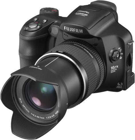 كاميرا Fujifilm Finepix S6000fd الرقمية بدقة 6.3 ميجابكسل مع تكبير بصري بزاوية واسعة 10.7x مع تثبيت الصورة (متجدد)، أسود in Saudi Arabia