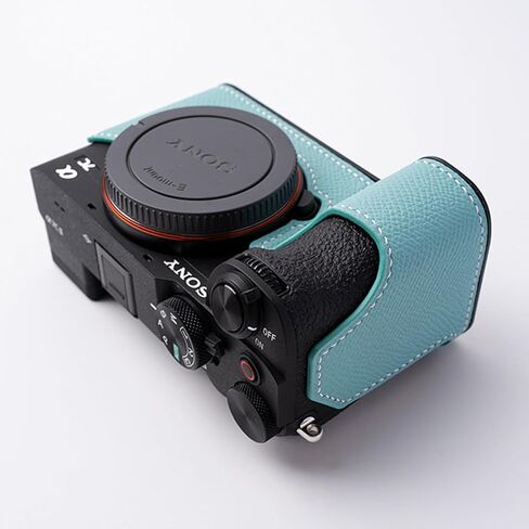 Camera Specialized Genuine Leather Half Case for Sony A7C Mark II A7C2 A7CR Alpha 7C II 7C2R - Top layer cowhide Body + Metal Base Plate 2-in-1 Design (Retro Coffee) in Saudi Arabia