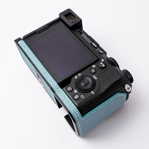 Camera Specialized Genuine Leather Half Case for Sony A7C Mark II A7C2 A7CR Alpha 7C II 7C2R - Top layer cowhide Body + Metal Base Plate 2-in-1 Design (Retro Coffee) in Saudi Arabia