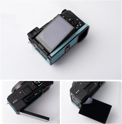 Camera Specialized Genuine Leather Half Case for Sony A7C Mark II A7C2 A7CR Alpha 7C II 7C2R - Top layer cowhide Body + Metal Base Plate 2-in-1 Design (Retro Coffee) in Saudi Arabia