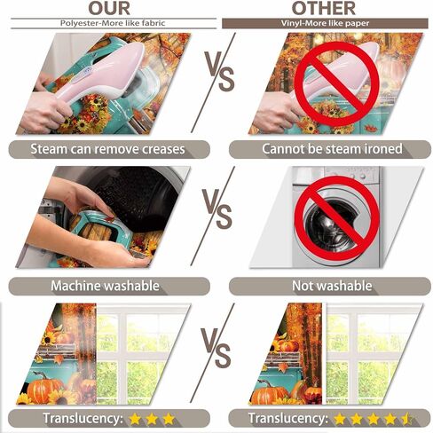 ZTHMOE 7x5ft Polyester Fall Forest Blue Truck Photography Backdrop Autumn Harvest Pumpkin Maple Leaves Background Thanksgiving Party Decorations Photo Banner Props with Four Holes Easy to Hang in Saudi Arabia