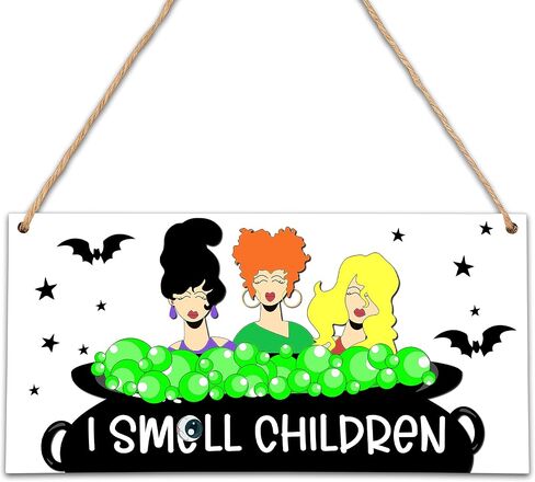 It's Frickin Bats Halloween Horror Decor, Halloween Wooden Door Sign for Front Door Room Decor, Halloween Party Decorations for Bedroom Nursery Playroom Wall Art (5"x10") -wswood-A02 in Saudi Arabia