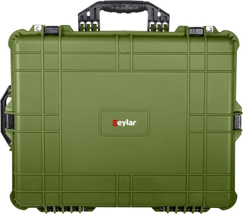 حافظة صلبة مقاس 24 بوصة من Eylar مزودة بحشوة إسفنجية متشابكة XP قابلة لإعادة التشكيل وإعادة الاستخدام، مقاومة للماء والصدمات للمعدات والطائرات بدون طيار والكاميرات (طبقتان من Ragar) (أسود) in Kuwait