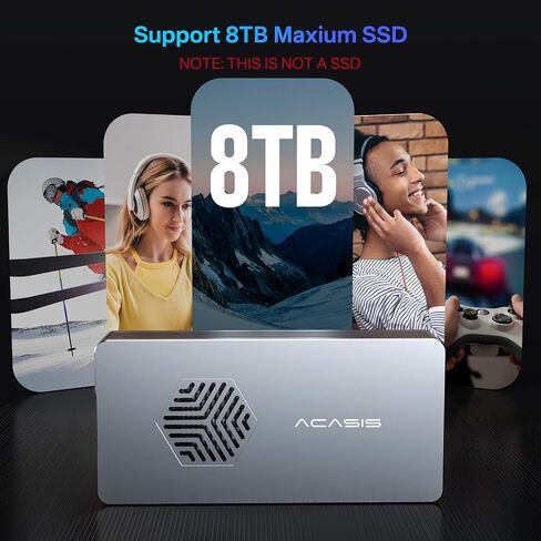 اكاسيس حافظة SSD M.2 NVMe بدون ادوات 40Gbps لـ M1 M2 Pro/Max، حافظة ذاكرة مستديمة من خليط الالومنيوم الناعم المضاد للخدش، متوافقة مع USB4/3.2/3.1/3.0/2.0، تدعم حتى 8TB مقاس 2280 M&B+M-Key in Kuwait