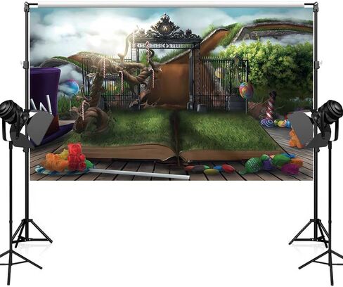 5.9 x 3.6 ft Chocolate Factory Backdrop Decorations Fairy Magical Candy Garden World Background Chocolate Birthday Party Decorations for Kids in Saudi Arabia