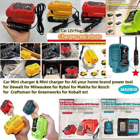 for Black and Decker 40V Battery top Off Inverter Generator,for Black and Decker USB Type-C Fast Charger Adapter with LED WorkingLight,200 Watt Power Inverter,Portable Power Source,40V DC to 110V AC in Kuwait