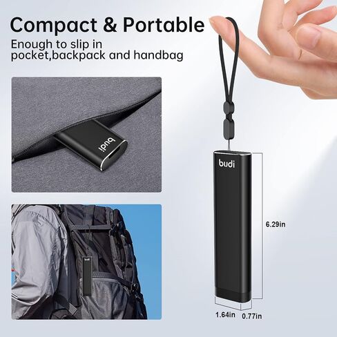 BUDI Portable Aluminum Memory Card Case Shockproof Scratch Resistant Thin Credit Card Size Card Organizer Lightweight Card Holder Wallet Stores 6 SD Micro SDHC Micro SDXC Cards & 8 TF Cards in Saudi Arabia