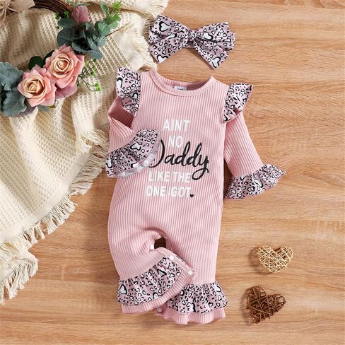 Infant Baby Girl Onesie Romper Clothes Merry Christmas Long Sleeve Jumpsuit Newborn First Christmas One Piece Outfit in Kuwait