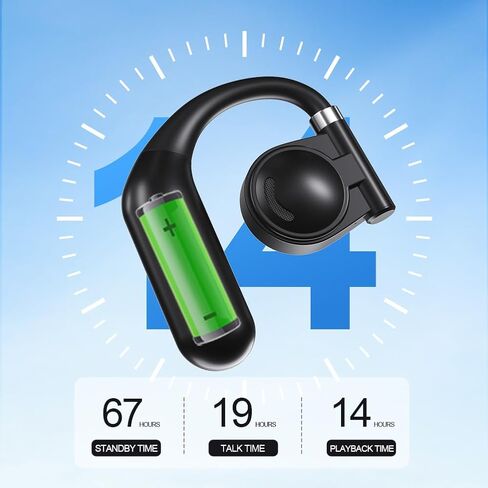 100 Hours Playtime Neckband Bluetooth Headphones with Digital Display, in Ear Wireless Earphones with Noise Cancelling Microphone, Bluetooth 5.2, USB-C Fast Charging, for Workout Running Sport Work in Saudi Arabia
