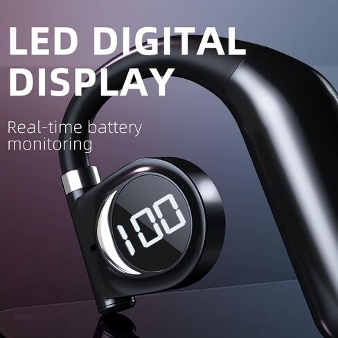100 Hours Playtime Neckband Bluetooth Headphones with Digital Display, in Ear Wireless Earphones with Noise Cancelling Microphone, Bluetooth 5.2, USB-C Fast Charging, for Workout Running Sport Work in Saudi Arabia