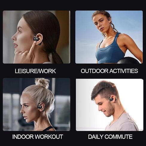100 Hours Playtime Neckband Bluetooth Headphones with Digital Display, in Ear Wireless Earphones with Noise Cancelling Microphone, Bluetooth 5.2, USB-C Fast Charging, for Workout Running Sport Work in Saudi Arabia