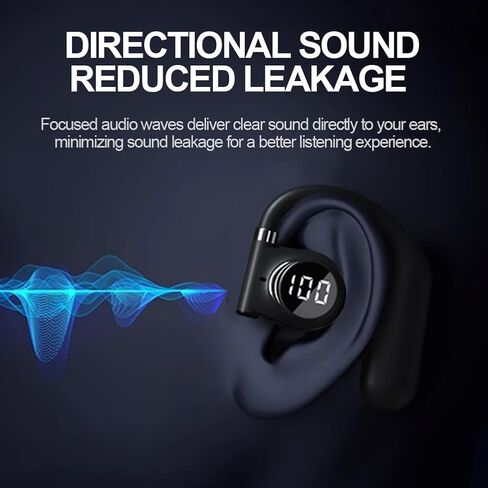 100 Hours Playtime Neckband Bluetooth Headphones with Digital Display, in Ear Wireless Earphones with Noise Cancelling Microphone, Bluetooth 5.2, USB-C Fast Charging, for Workout Running Sport Work in Saudi Arabia