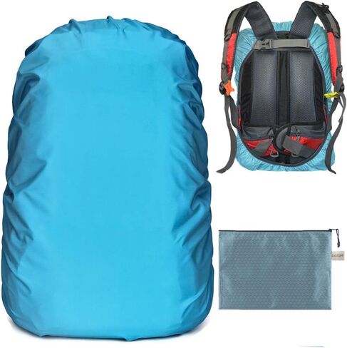 Waterproof Backpack Rain Cover with Adjustable Anti Slip Buckle Strap & Sliver Coating Reinforced Inner Layer for Camping, Hiking, Traveling, Hunting, Biking and More, 15-80L in Saudi Arabia