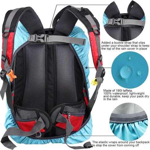 Waterproof Backpack Rain Cover with Adjustable Anti Slip Buckle Strap & Sliver Coating Reinforced Inner Layer for Camping, Hiking, Traveling, Hunting, Biking and More, 15-80L in Saudi Arabia
