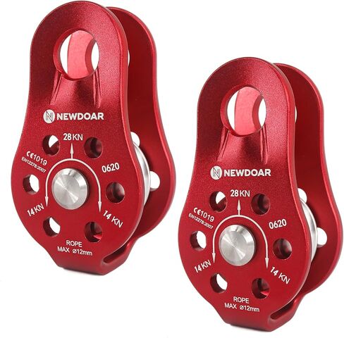 بكرة صغيرة ذات لوحة ثابتة، بكرات حبل ألومنيوم صغيرة للأغراض العامة معتمدة 28KN CE للأغراض العامة للتسلق/العمل عاليًا/هبوط الجبال/الإنقاذ وما إلى ذلك in Kuwait
