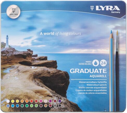 LYRA Graduate Aquarell Colored Pencil Set, Assorted Colors, Set of 36 (2881360) in Saudi Arabia