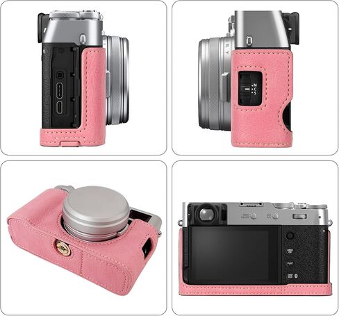 X100VI Camera Case,PU Leather Camera Half Case Compatible with Fujifilm X100VI Digital Camera - Green in Saudi Arabia