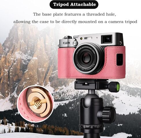 X100VI Camera Case,PU Leather Camera Half Case Compatible with Fujifilm X100VI Digital Camera - Green in Saudi Arabia