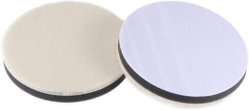 uxcell 5" Wool Felt Sponge Polishing Pad Hook and Loop Buffing Wheel Fine Polishing for Orbital Polisher Buffer 2 Pcs in Saudi Arabia