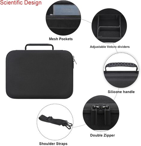 Elonbo Carrying Case for Canon SELPHY CP1500 Compact Photo Printer, Portable Bluetooth Instant Print Camera Storage Holder Bag, Mesh Bag Fits Zink Photo Paper Cable, Black+Inside Black in Saudi Arabia